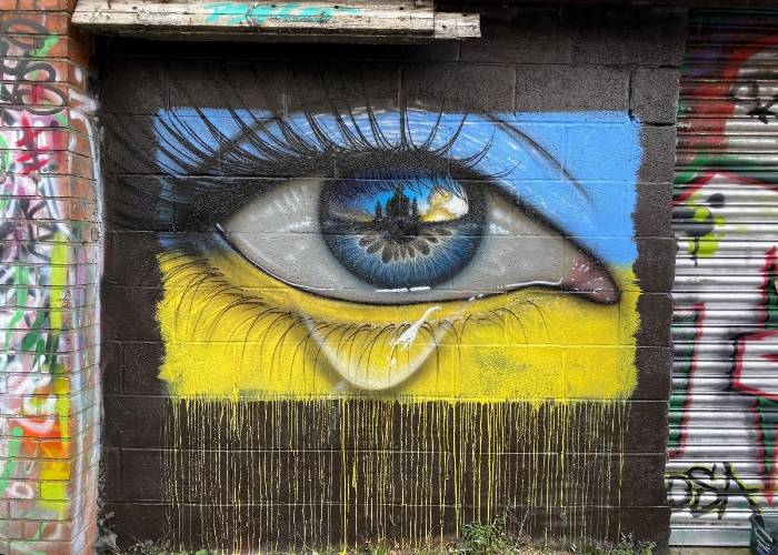 1. Undated handout photo issued by street artist MyDogSighs of his mural in in Northcote Lane Cardiff(1)