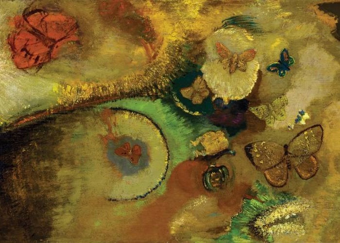 Odilon-Redon.-The-Dream-of-Butterflies-ca.-1910-15-Oil-on-Canvas-The-Muriel-Bultman-Francis-Collection