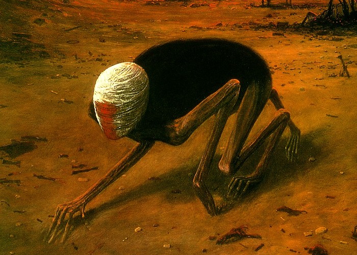 700x500. Zdzisław Beksiński painting