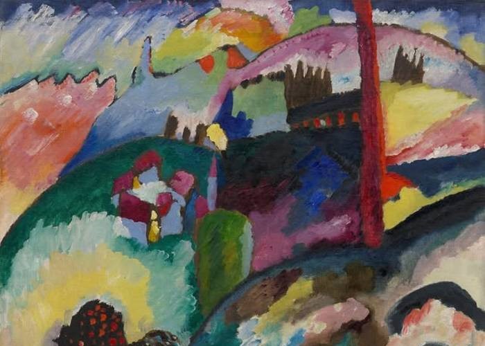 Wassily Kandinsky. Landscape with Factory Chimney, 1910. Solomon R. Guggenheim Museum, New York.